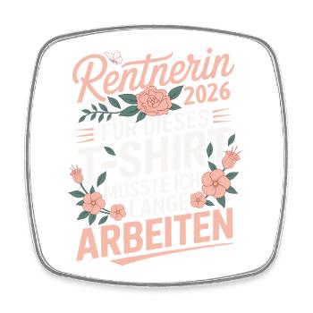 Pensioner 2026 - Square fridge magnet - white - Front