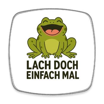grenouille rieuse drôle dire animaux design - Magnet carré - blanc - Devant