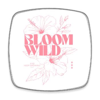 Blüte Wild Blumen Illustration - Viereckiger Kühlschrankmagnet - Weiß - Vorne