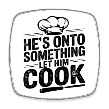 Homemade Cook Quote, Chef  - Square fridge magnet - white - Front