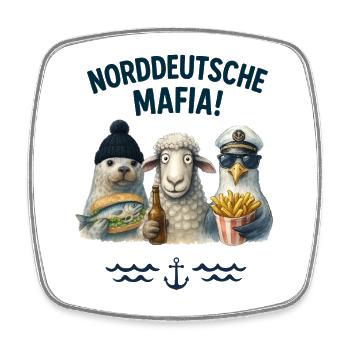 Mafia nord-allemande - Magnet carré - blanc - Devant
