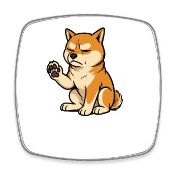 Parlez au propriétaire de Paw Shiba Inu Shiba - Magnet carré - blanc - Devant