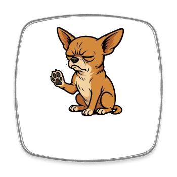 Parlez à la patte Chihuahua Chihuahua Propriétaire Chi - Magnet carré - blanc - Devant