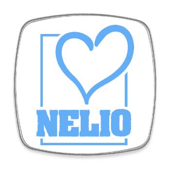 Bachelor Nelio - Square fridge magnet - white - Front