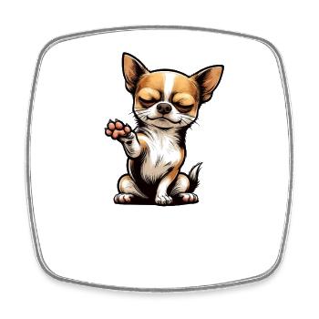 Parlez au propriétaire de Paw Chihuahua Chihuahua - Magnet carré - blanc - Devant