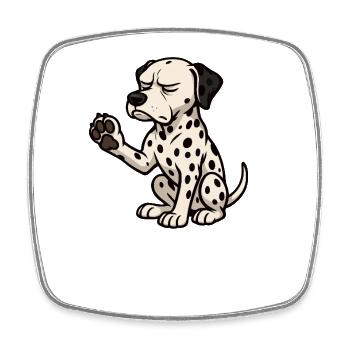 Talk to the paw Dalmatian Dalmatian Keeper - Square fridge magnet - white - Front