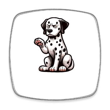 Talk to the Paw Dalmatian Dalmatian Keeper - Square fridge magnet - white - Front