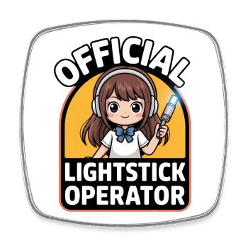 K-Pop Fan Lightstick Corée - Magnet carré - blanc - Devant