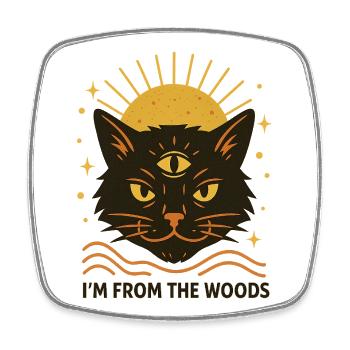 Ich komme aus dem Wald - Viereckiger Kühlschrankmagnet - Weiß - Vorne