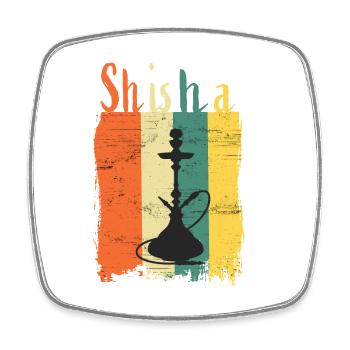 Hookah - Square fridge magnet - white - Front