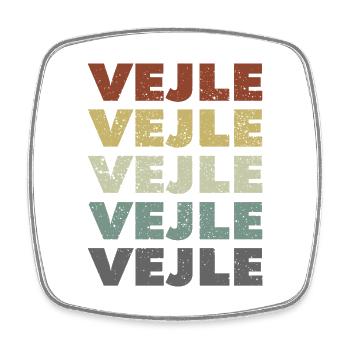 Vejle - Danemark - Danemark - Scandinavie - Magnet carré - blanc - Devant
