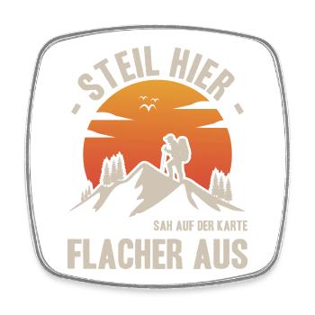 Hiking Sayings Hiker Hiking Outfits - Square fridge magnet - white - Front