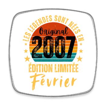 Vintage February 2007 – Anniversair Limited Edition - Square fridge magnet - white - Front