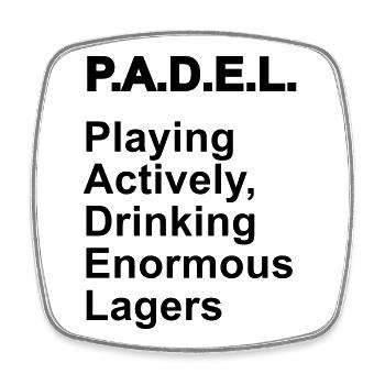 Die Bedeutung von Padel - Viereckiger Kühlschrankmagnet - Weiß - Vorne