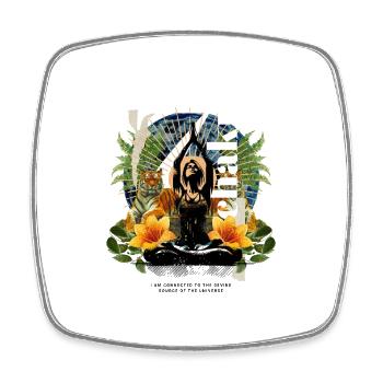 Jardin de nuit Tigre Mysticisme - Magnet carré - blanc - Devant