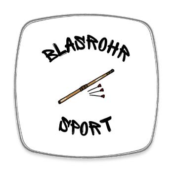 Blasrohr Sport - T-shirts, mugs and more! - Square fridge magnet - white - Front