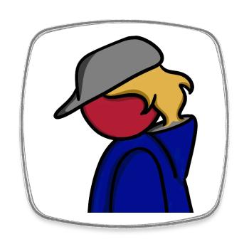 A look to blue - Square fridge magnet - white - Front