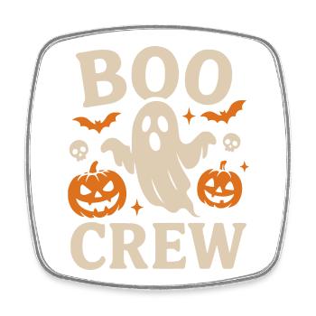 Boo Crew Halloween  - Viereckiger Kühlschrankmagnet - Weiß - Vorne