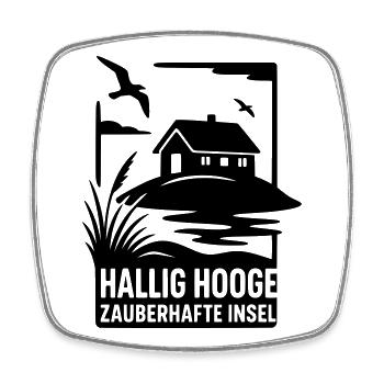 Hallig Hooge nordsee urlaub moin nordisch SH Sylt  - Viereckiger Kühlschrankmagnet - Weiß - Vorne