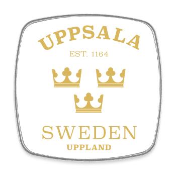 Uppsala Sweden Schweden - Viereckiger Kühlschrankmagnet - Weiß - Vorne