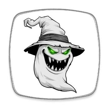 ghost, spectre, Halloween appearance - Square fridge magnet - white - Front