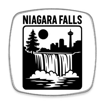 Niagara Falls Falls Canada Vacation Recreation - Square fridge magnet - white - Front