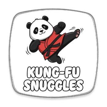 Kung Fu Panda Snuggles - Viereckiger Kühlschrankmagnet - Weiß - Vorne