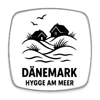 Danemark Hygge - Magnet carré - blanc - Devant