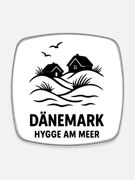 Dänemark Hygge - Viereckiger Kühlschrankmagnet - Weiß