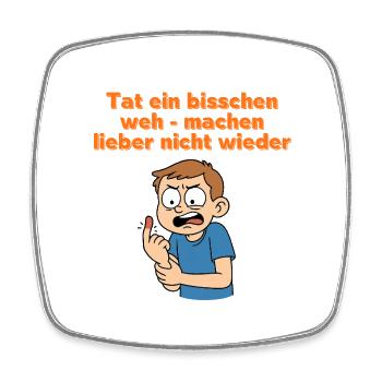 Wütendes Kind Spruch Cartoon - Viereckiger Kühlschrankmagnet - Weiß - Vorne