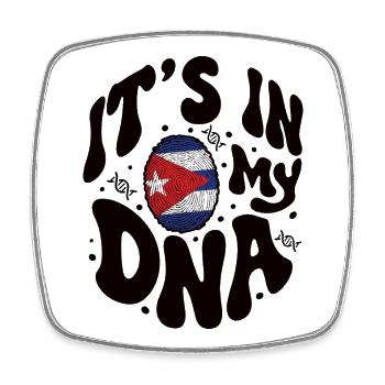 ADN cubain Cuba Drapeau hispanique - Magnet carré - blanc - Devant