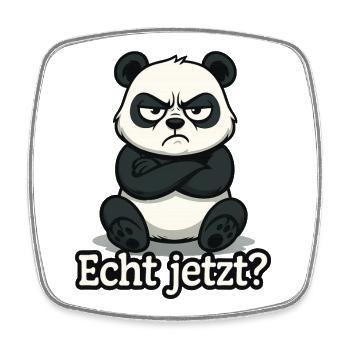 Panda Echt Jetzt? - Viereckiger Kühlschrankmagnet - Weiß - Vorne