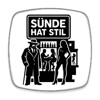 Sin Has Style Going Out Nightlife - Square fridge magnet - white - Front