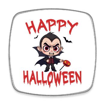 Halloween Vampir Dracula Kürbis Fledermaus Grusel - Viereckiger Kühlschrankmagnet - Weiß - Vorne