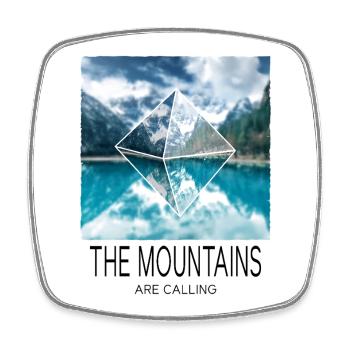 Montagne Montagnes Alpinisme Randonnée Escalade Nature - Magnet carré - blanc - Devant