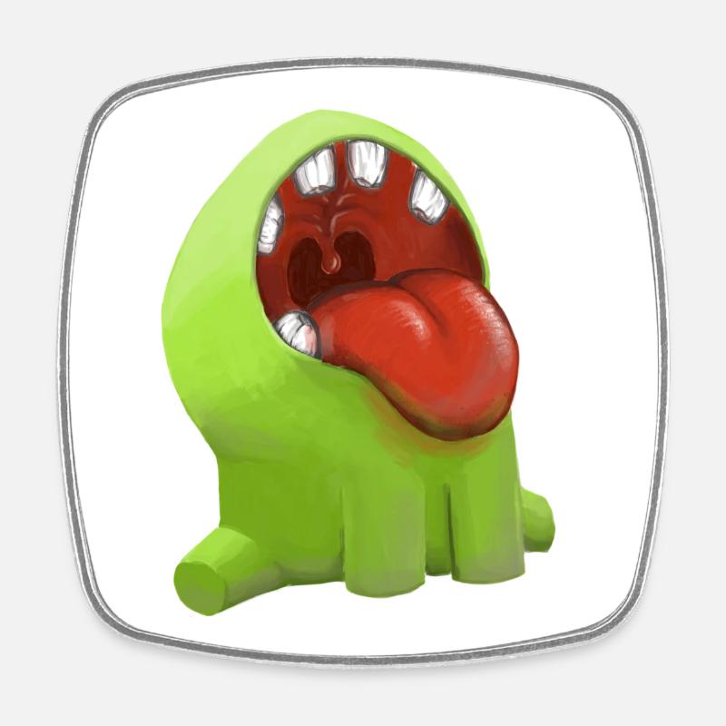 Gnom - Viereckiger Kühlschrankmagnet - Weiß