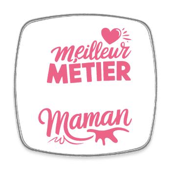 Mom Best Job in the World - Square fridge magnet - white - Front