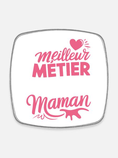 Mama bester Job der Welt - Viereckiger Kühlschrankmagnet - Weiß
