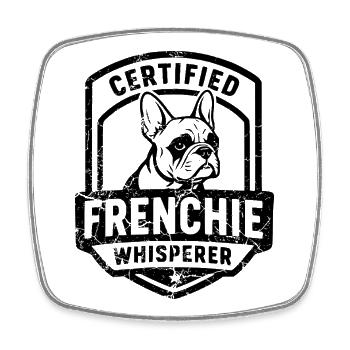 French Bulldog Merch for Dog Fans - Square fridge magnet - white - Front