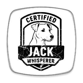 Sweat à capuche Jack Russell Terrier pour les amoureux des chiens - Magnet carré - blanc - Devant