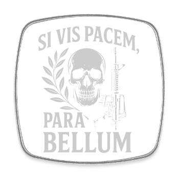 Latin quote on being prepared for war  - Square fridge magnet - white - Front