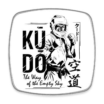 Kudo - Der Weg des leeren Himmels | Japanische Kampfkunst - Viereckiger Kühlschrankmagnet - Weiß - Vorne