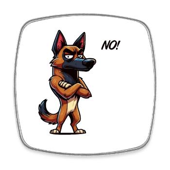 No Malinois Belgian Shepherd Malinois Owner - Square fridge magnet - white - Front