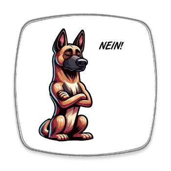 No Malinois Belgian Shepherd Malinoishund - Square fridge magnet - white - Front
