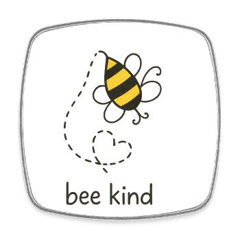 Be Kind Bee Illustration - Magnet carré - blanc - Devant