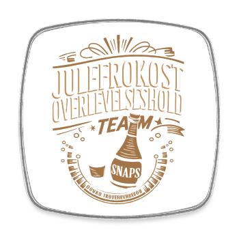 Julefrokost Snaps Team Holiday Celebration Design - Viereckiger Kühlschrankmagnet - Weiß - Vorne