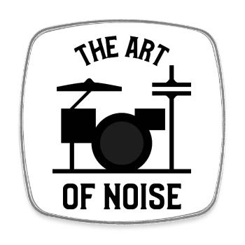 Die Kunst des Lärms – Drumkit-Design - Viereckiger Kühlschrankmagnet - Weiß - Vorne