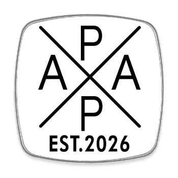 Papa Est. 2026 Vater seit 2026 Werdender Papa 2026 - Viereckiger Kühlschrankmagnet - Weiß - Vorne