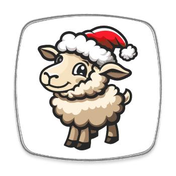 Noël des moutons - Magnet carré - blanc - Devant