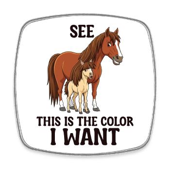 Humor Horse Rider Riding - Square fridge magnet - white - Front